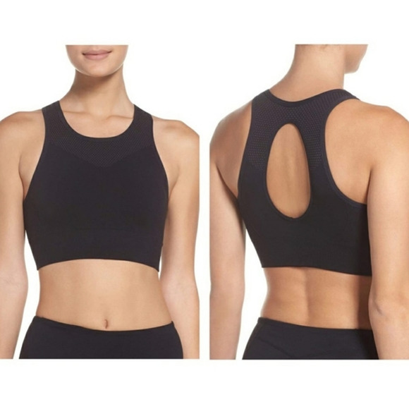Zella Other - Zella Body Fusion High Neck Women's Racerback Sports Bra Black Size: Small NWT